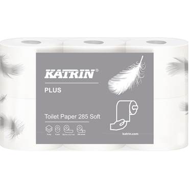 Toalettpapper  Katrin Plus Soft Vit. 3-lags. Bal 42 rullar
